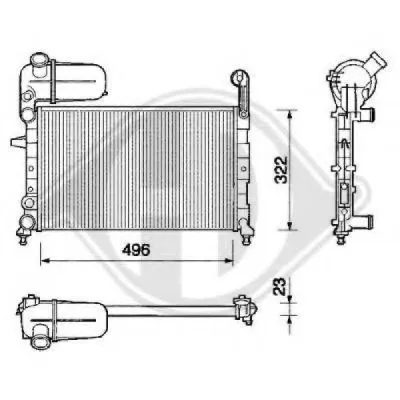 Радиатор, охлаждение двигателя DIEDERICHS купить