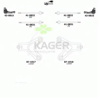 Подвеска колеса KAGER купить