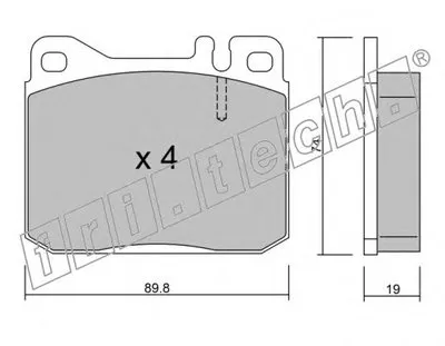 Комплект тормозных колодок, дисковый тормоз fri.tech. купить