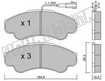 Комплект тормозных колодок, дисковый тормоз fri.tech. купить