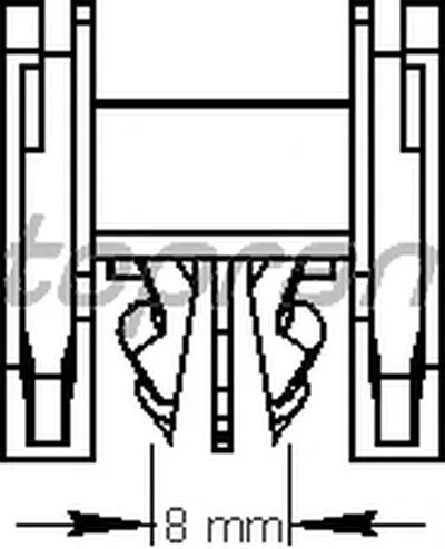 Зажим, молдинг / защитная накладка TOPRAN купить