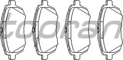 Комплект тормозных колодок, дисковый тормоз TOPRAN купить