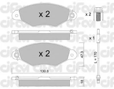 Комплект тормозных колодок, дисковый тормоз CIFAM купить