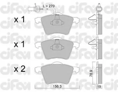 Комплект тормозных колодок, дисковый тормоз CIFAM купить