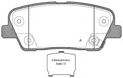 Комплект тормозных колодок, дисковый тормоз ADVANCE OPEN PARTS купить