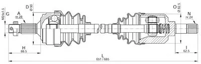 Приводной вал SPIN OPEN PARTS купить