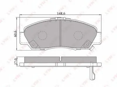Комплект тормозных колодок, дисковый тормоз LYNXauto купить