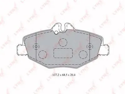 Комплект тормозных колодок, дисковый тормоз LYNXauto купить