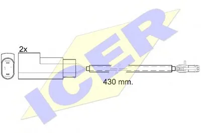 Сигнализатор, износ тормозных колодок ICER купить