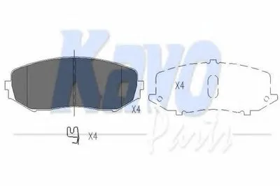 Комплект тормозных колодок, дисковый тормоз KAVO PARTS купить