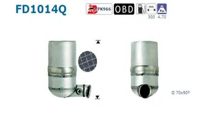 Сажевый / частичный фильтр, система выхлопа ОГ AS купить