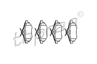 Комплект тормозных колодок, дисковый тормоз TOPRAN купить