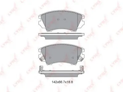 Комплект тормозных колодок, дисковый тормоз LYNXauto купить