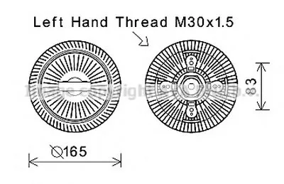 Сцепление, вентилятор радиатора AVA QUALITY COOLING купить
