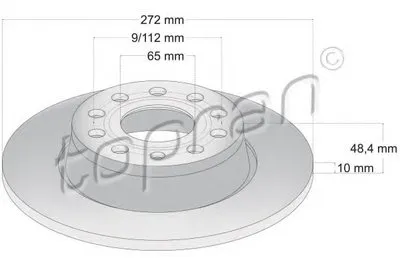 Тормозной диск COATED TOPRAN купить