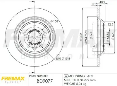 Тормозной диск Premium Black Carbon + FREMAX купить