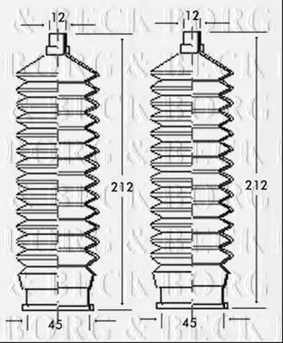 Пыльник, рулевое управление BORG & BECK купить