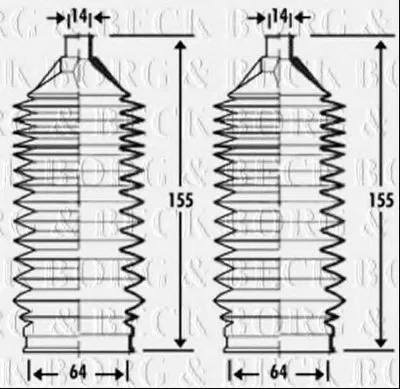 Пыльник, рулевое управление BORG & BECK купить