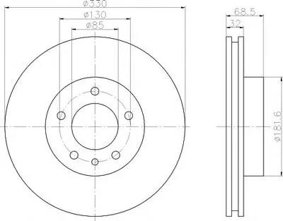 Тормозной диск PRO Carbonic Black HELLA PAGID купить