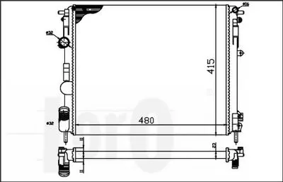Радиатор, охлаждение двигателя LORO купить