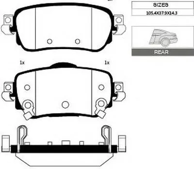 Комплект тормозных колодок, дисковый тормоз Rear brake pads for NISSAN QASHQAI GOODWILL купить
