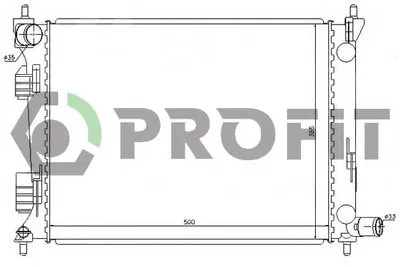 Радиатор, охлаждение двигателя PROFIT купить