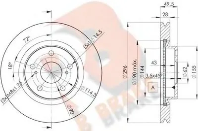 Тормозной диск R BRAKE купить