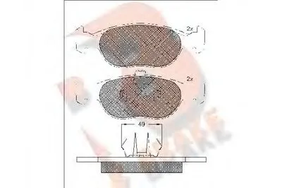 Комплект тормозных колодок, дисковый тормоз R BRAKE купить