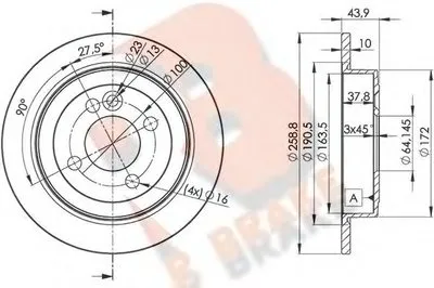 Тормозной диск R BRAKE купить