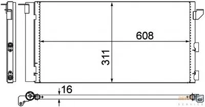 Конденсатор, кондиционер BEHR HELLA SERVICE HELLA купить