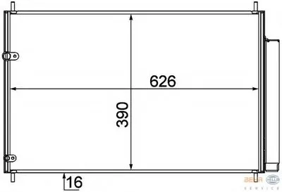 Конденсатор, кондиционер BEHR HELLA SERVICE HELLA купить