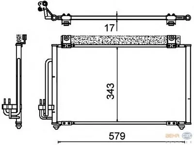 Конденсатор, кондиционер BEHR HELLA SERVICE HELLA купить