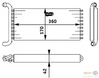 Теплообменник, отопление салона BEHR HELLA SERVICE HELLA купить