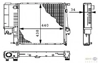 Радиатор, охлаждение двигателя BEHR HELLA SERVICE HELLA купить