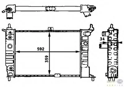 Радиатор, охлаждение двигателя BEHR HELLA SERVICE HELLA купить