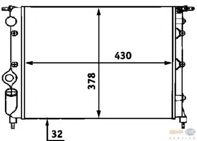 Радиатор, охлаждение двигателя BEHR HELLA SERVICE HELLA купить