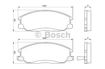 Комплект тормозных колодок, дисковый тормоз BOSCH купить