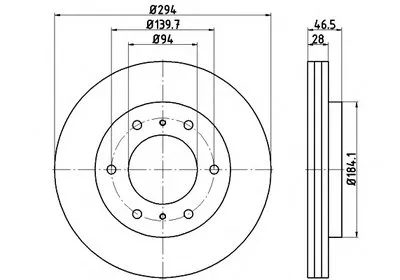 Тормозной диск PRO HELLA PAGID купить