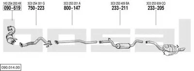 Система выпуска ОГ BOSAL купить
