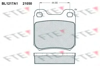 Комплект тормозных колодок, дисковый тормоз FTE купить