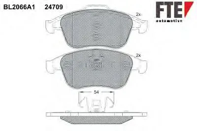 Комплект тормозных колодок, дисковый тормоз FTE купить