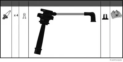 Комплект проводов зажигания HERTH+BUSS JAKOPARTS купить