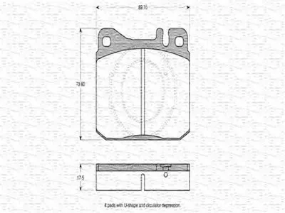 Комплект тормозных колодок, дисковый тормоз MAGNETI MARELLI купить