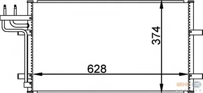 Конденсатор, кондиционер BEHR HELLA SERVICE купить