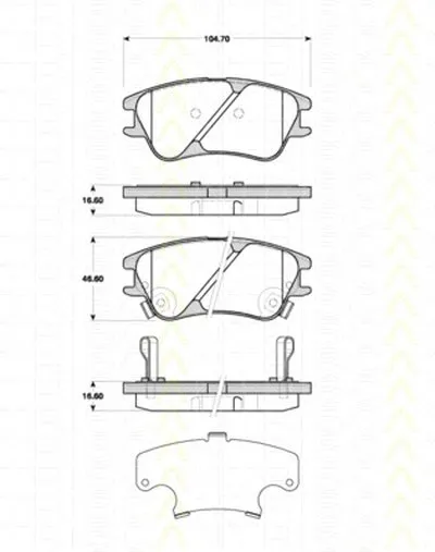 Комплект тормозных колодок, дисковый тормоз TRISCAN купить