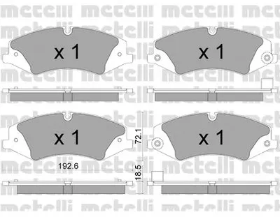 Комплект тормозных колодок, дисковый тормоз METELLI купить