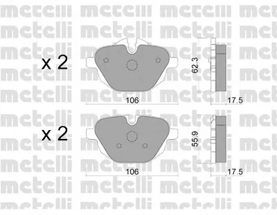 Комплект тормозных колодок, дисковый тормоз METELLI купить