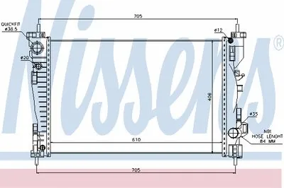 Радиатор, охлаждение двигателя NISSENS купить