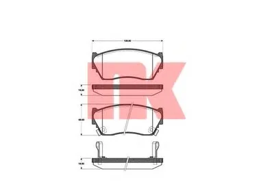 Комплект тормозных колодок, дисковый тормоз NK купить