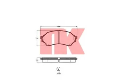 Комплект тормозных колодок, дисковый тормоз NK купить